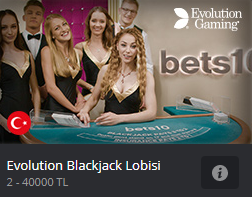 Evolution Blackjack Lobisi Bets10